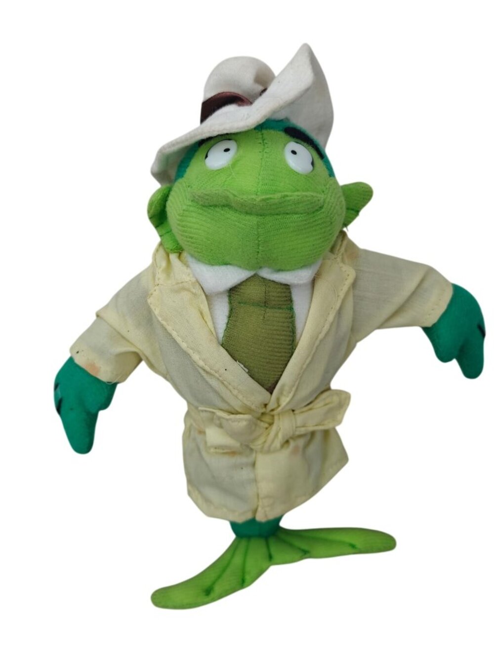 Vintage Nanco Fish Police Plush Toy Detective With Hat & Coat Hanna-Barbera 1991